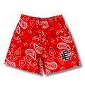 Eric E shorts basic Paisley red