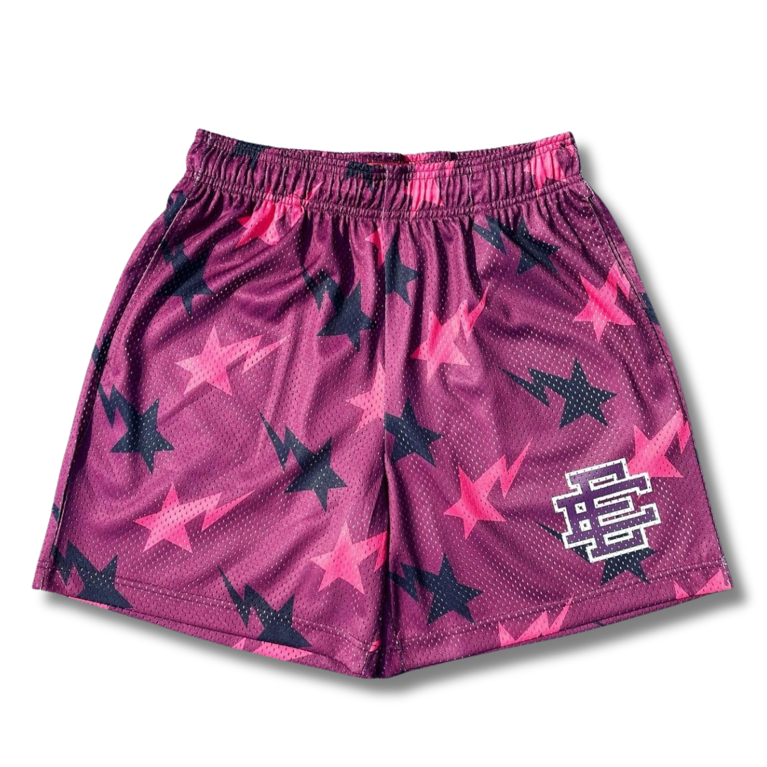 Eric E shorts x Bape Stars purple