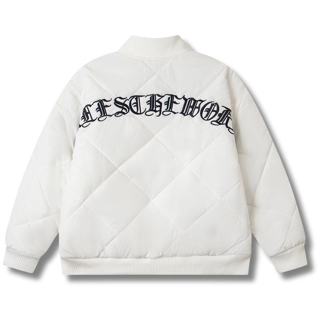 White Bomber Cortez Jacket