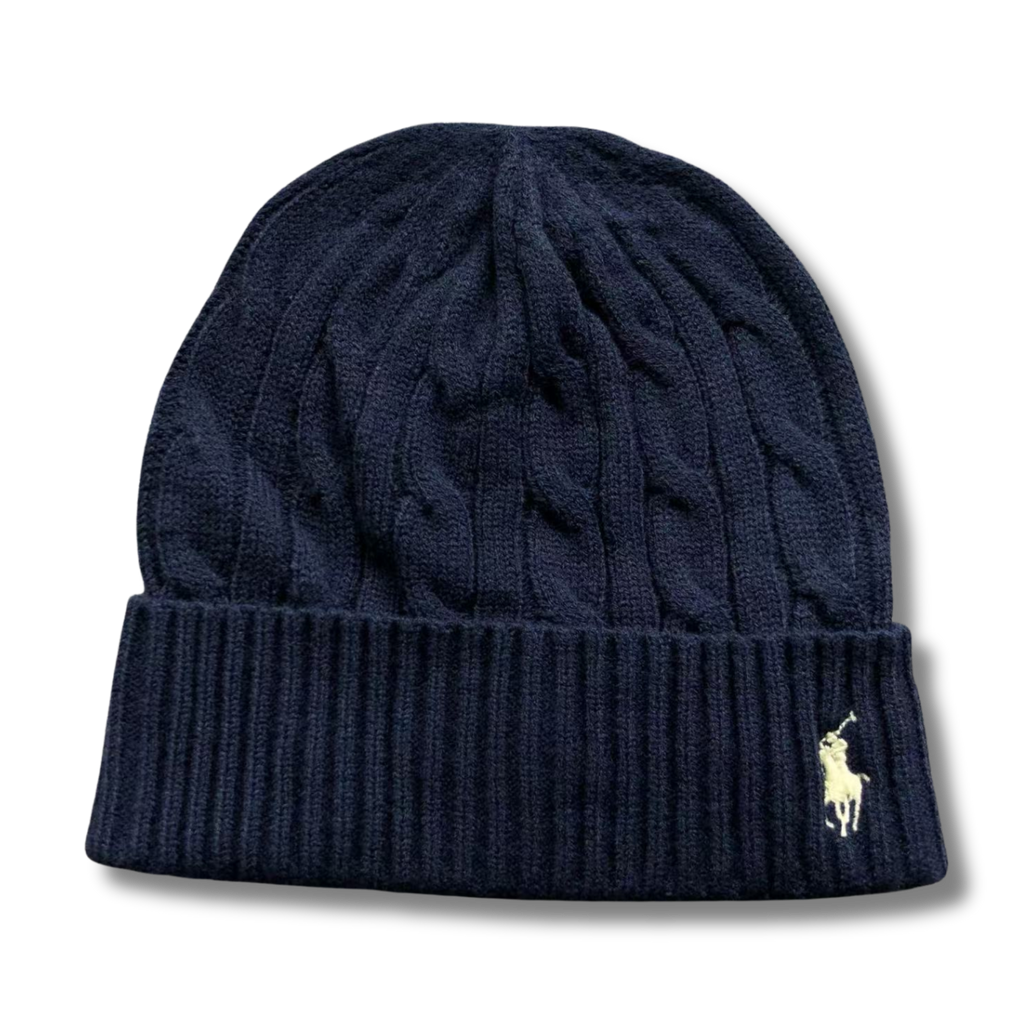Ralph L Beanie Navy Blue