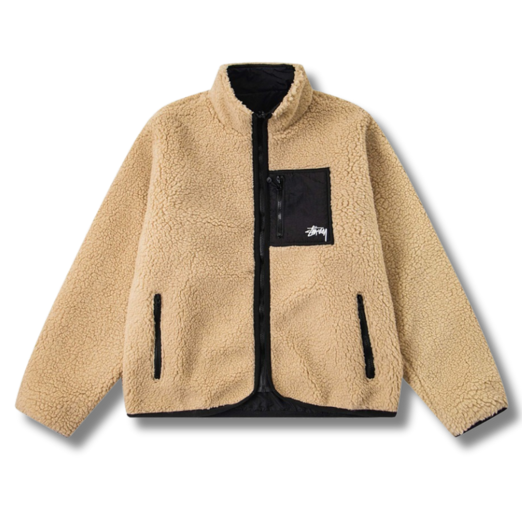 Stu Jacket Double sided Black w Cream