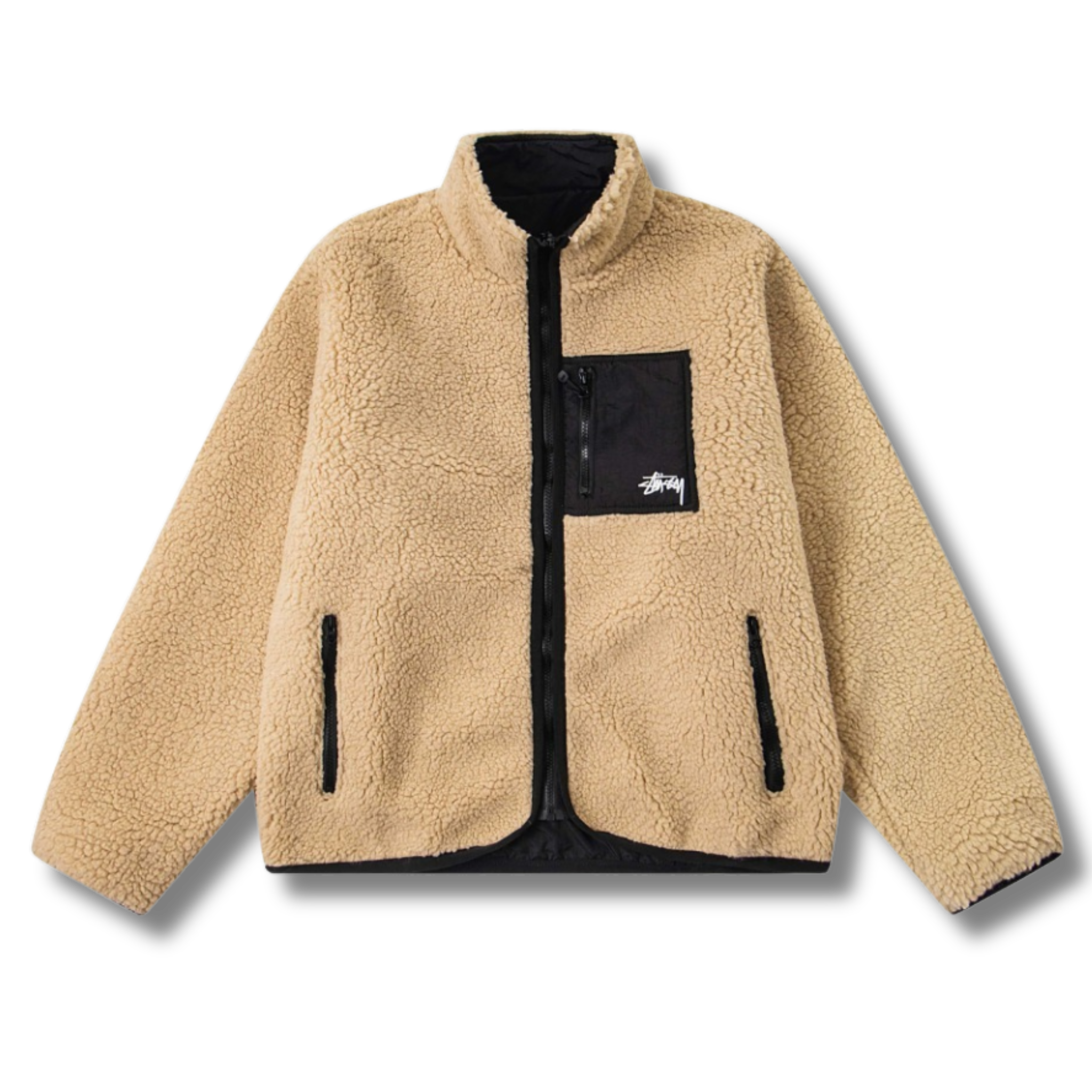 Stu Jacket Double sided Black w Cream