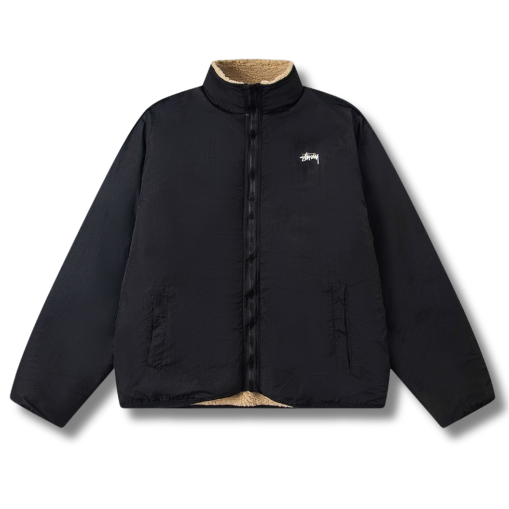 Stu Jacket Double sided Black w Cream