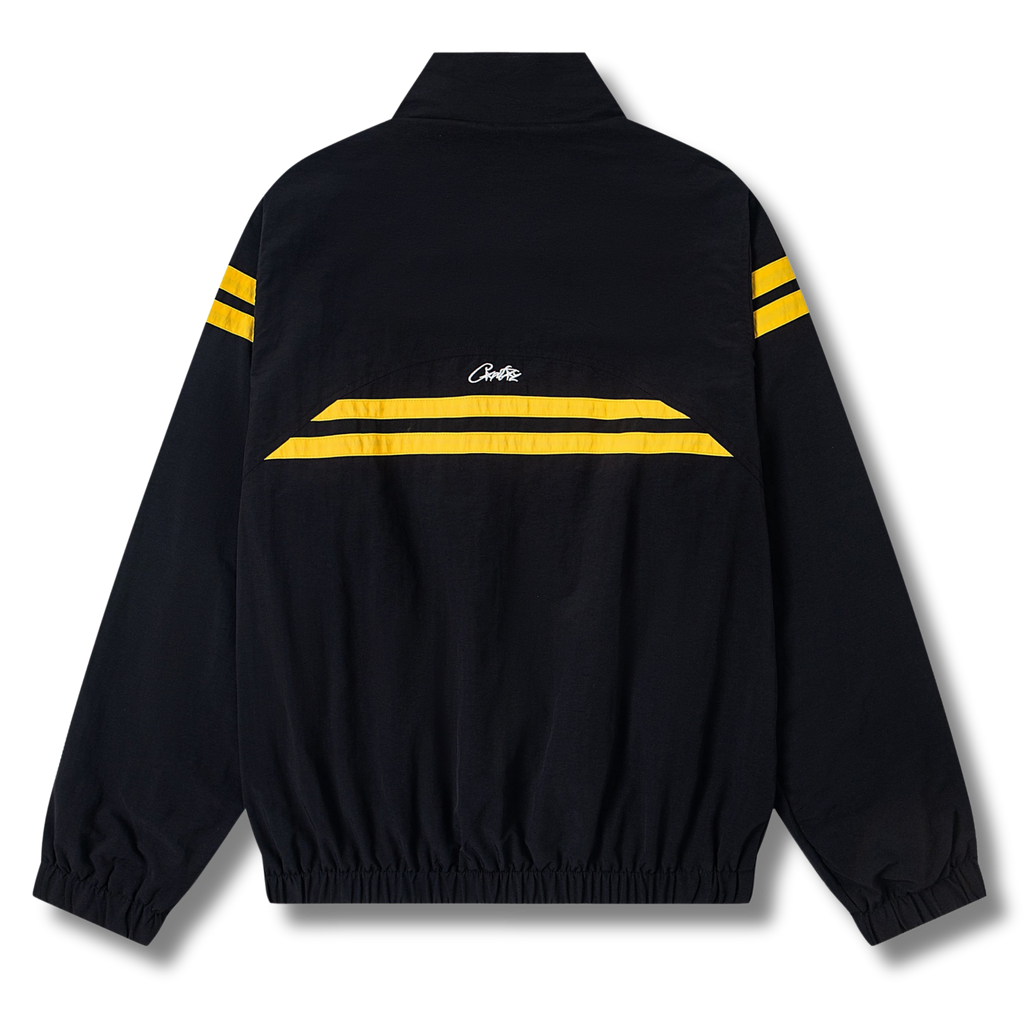 Cortez Jacket Black w Yellow Stripes