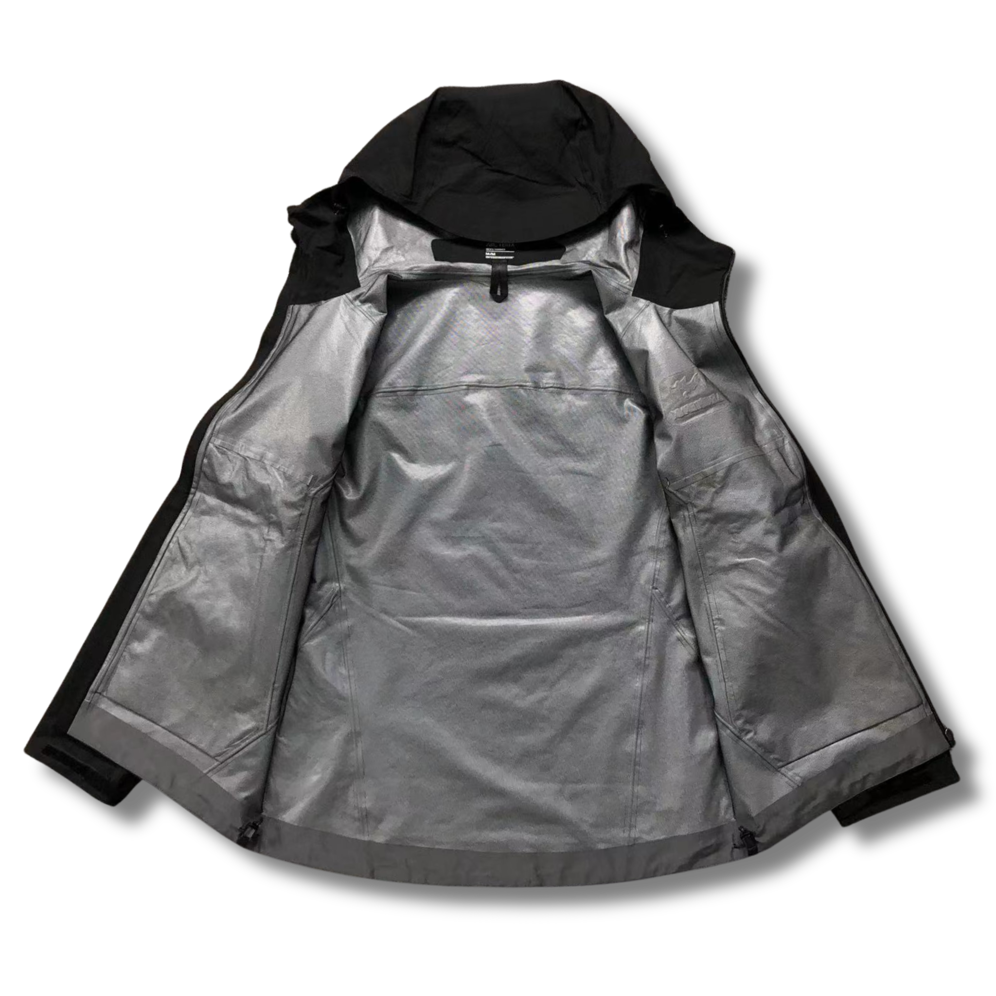 Arc' Jacket Black with Silver inside