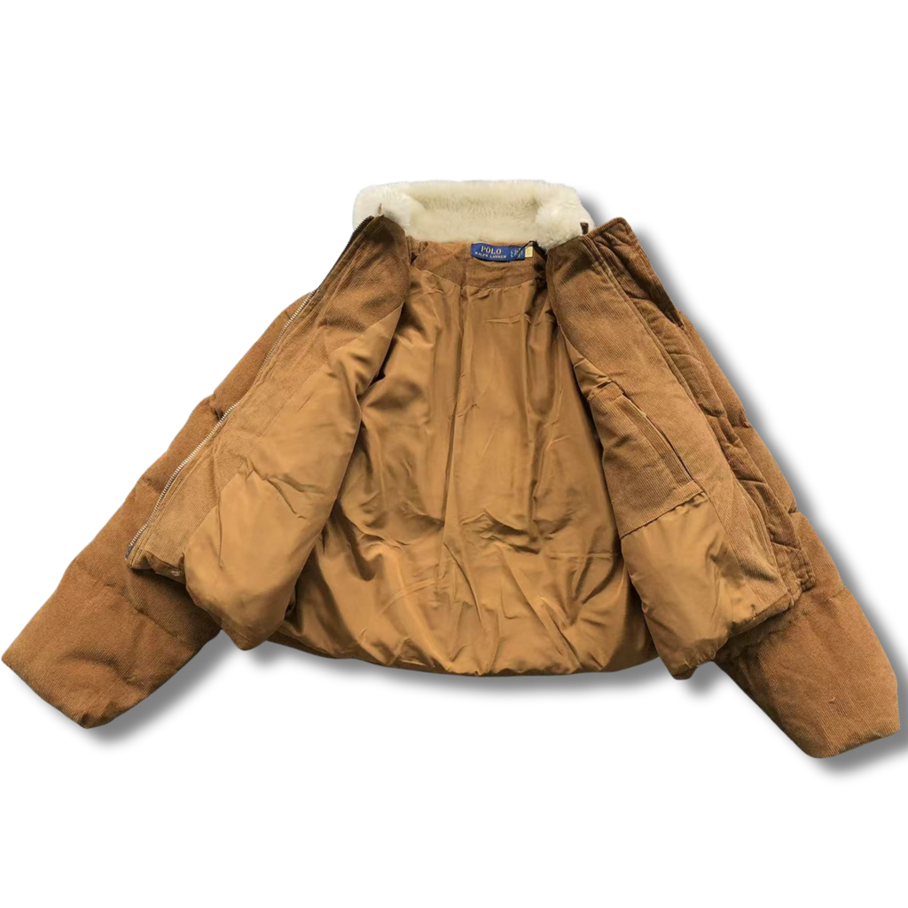 Ralph L Jacket Brown w White fur