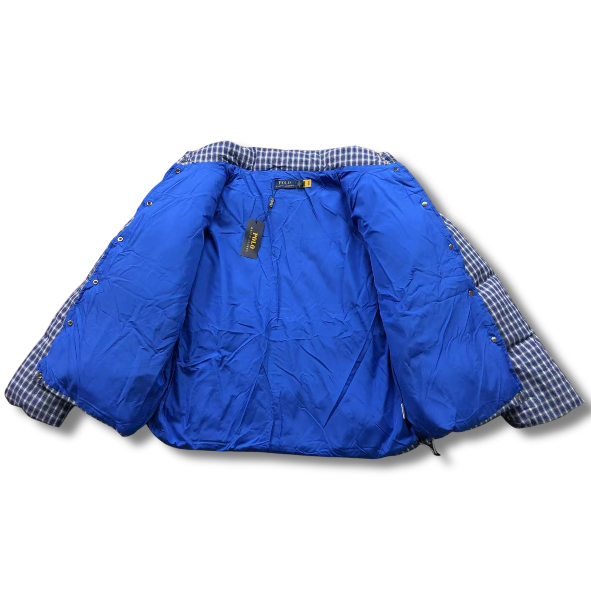 Ralph L Jacket Checkered Blue w White