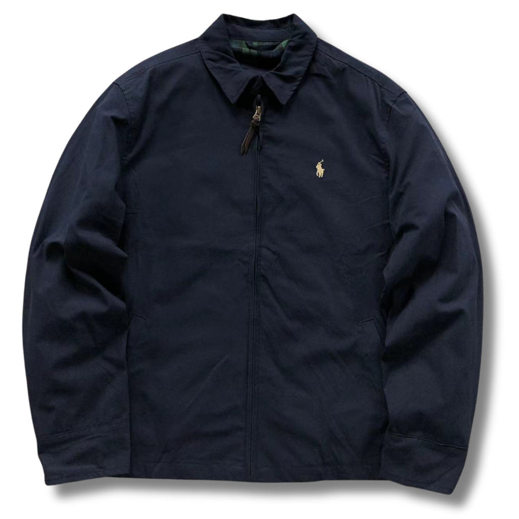 Ralph L Jacket Navy w Checkered inside