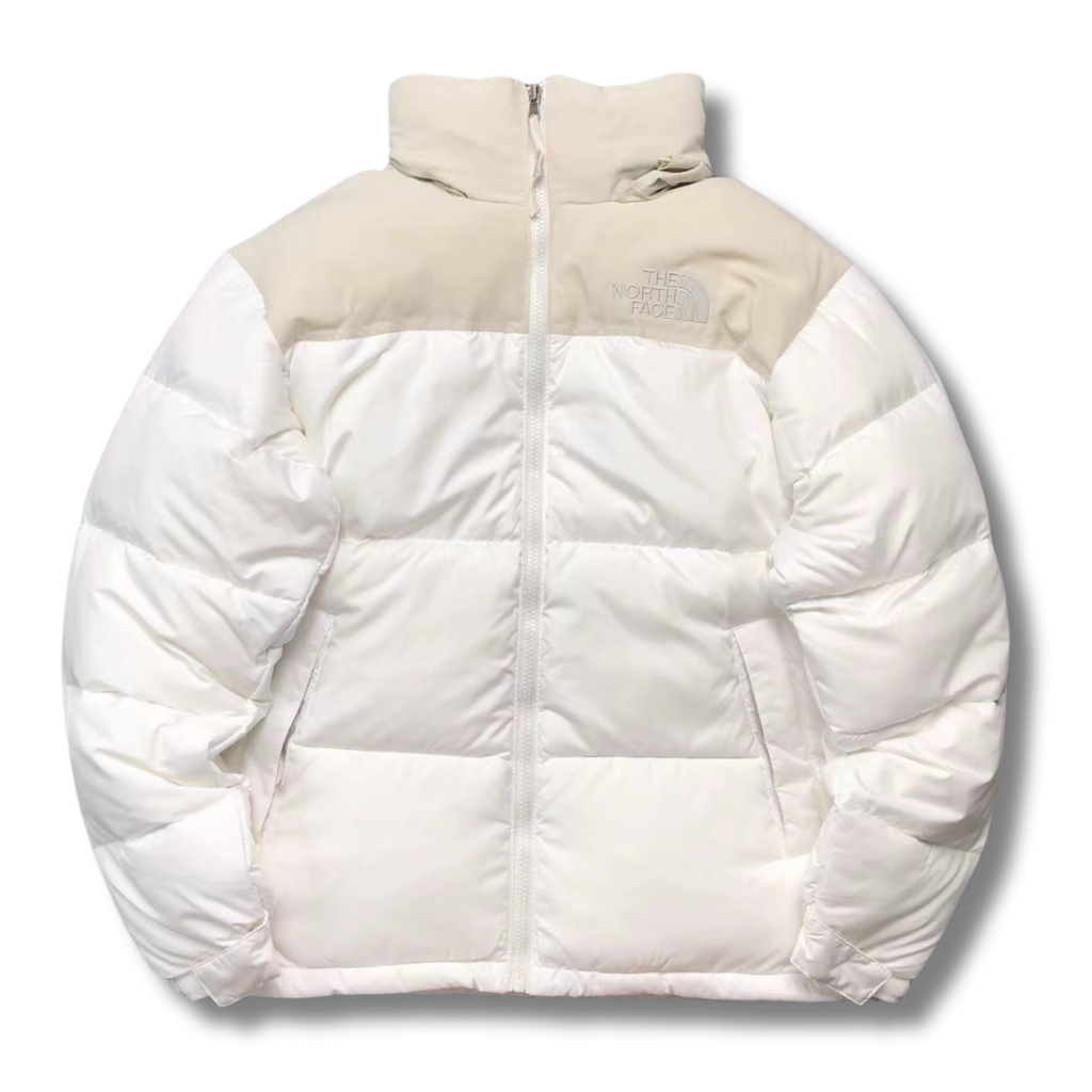 The N Face Jacket White w Beige