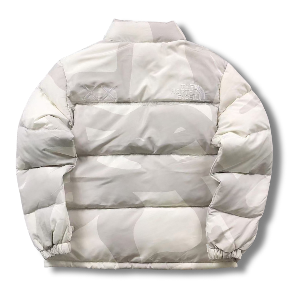 The N Face Jacket White w Beige