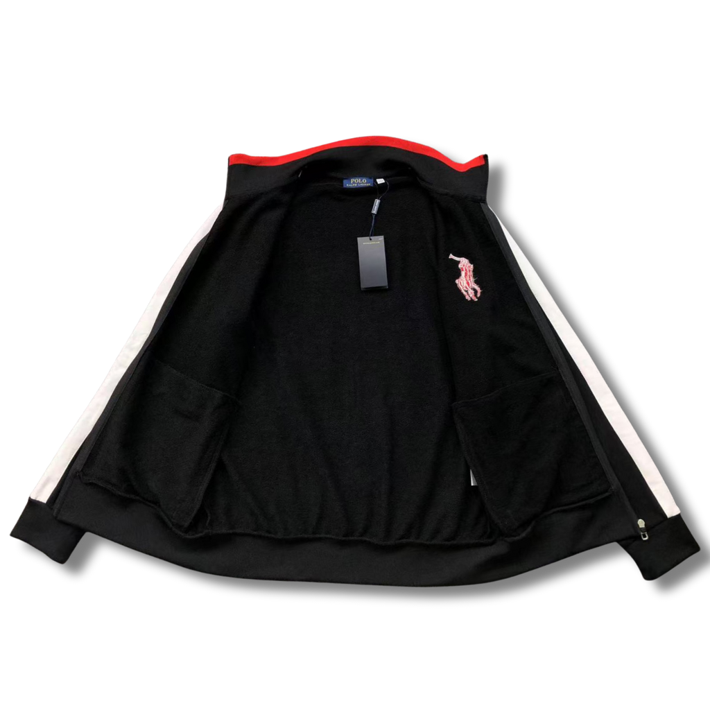 Ralph L Jacket Black w Red/White elements