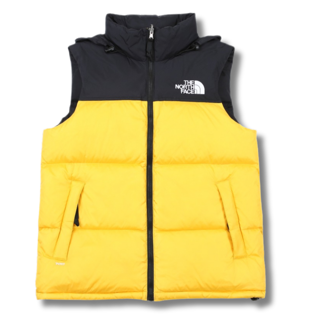 The N Face Vest Yellow w Black