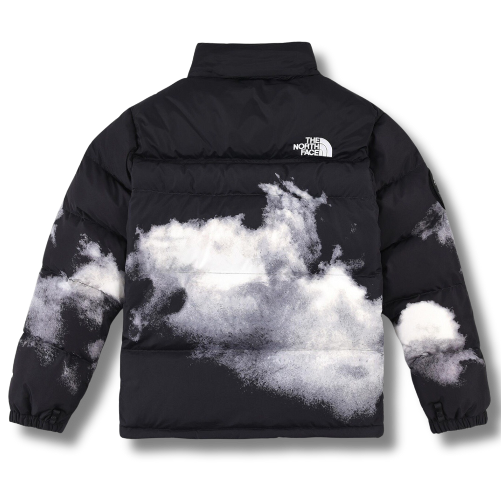 The N Face Jacket Black w Clouds