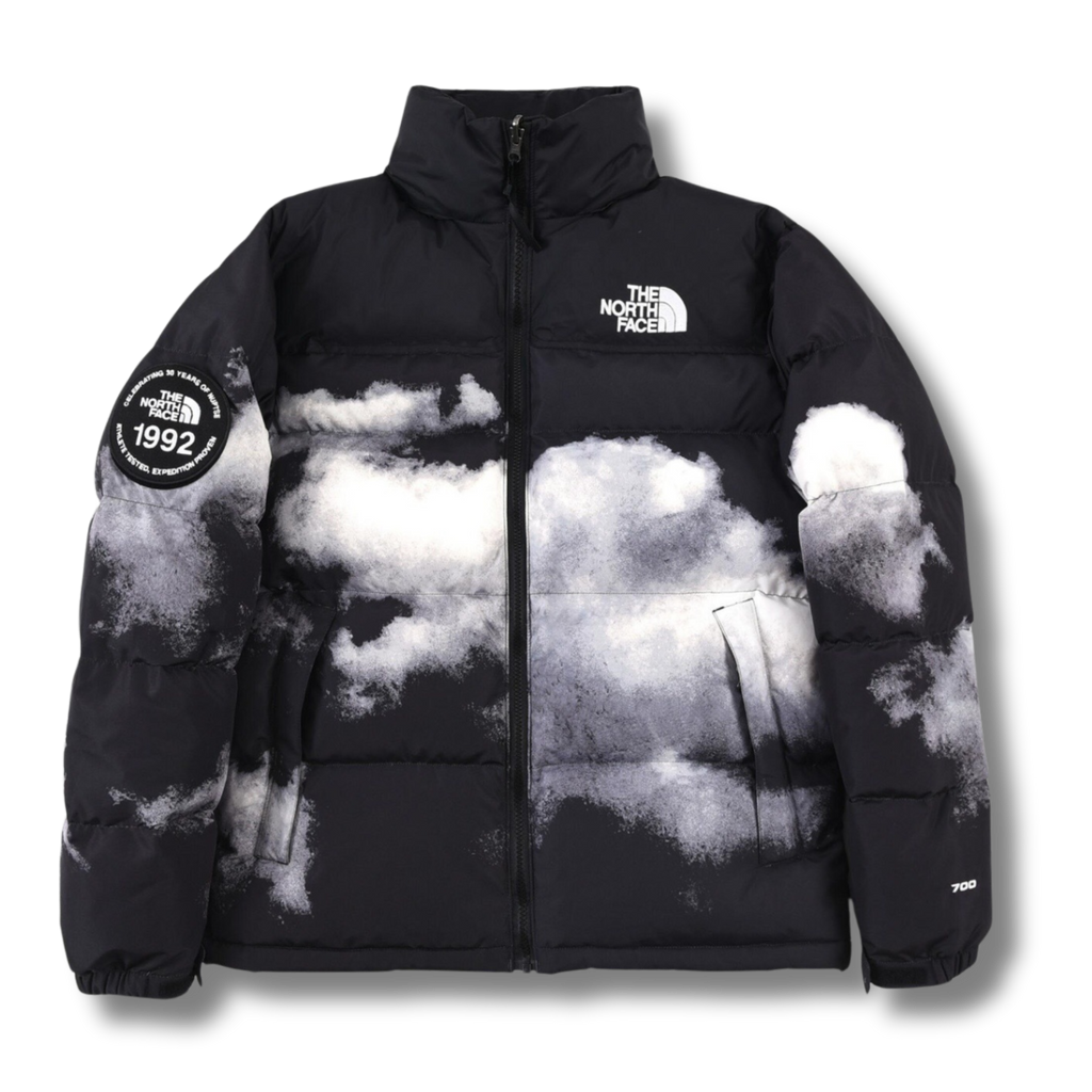 The N Face Jacket Black w Clouds