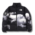 The N Face Jacket Black w Clouds
