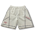 Arc' Shorts White w Red