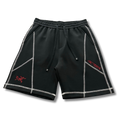 Arc' Shorts Black w Red