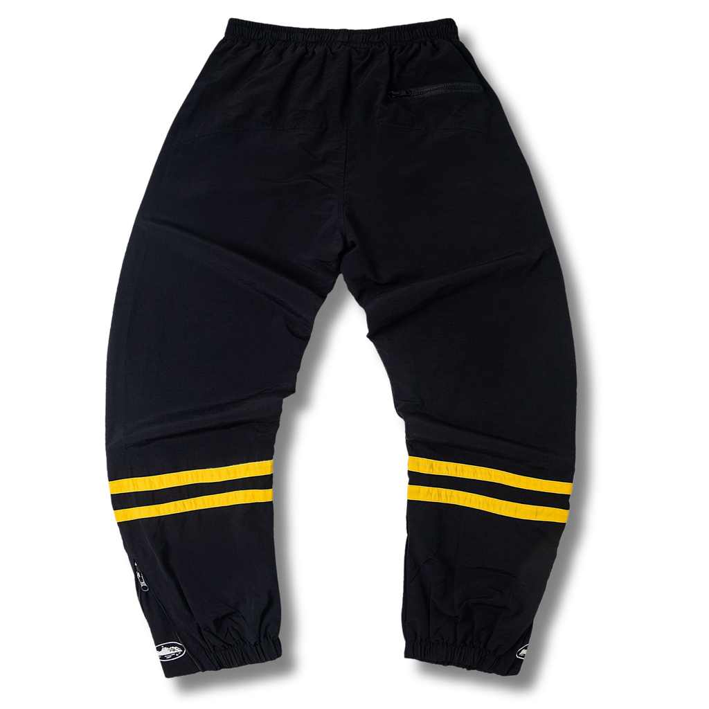 Cortez Sweatpants Black w yellow stripes