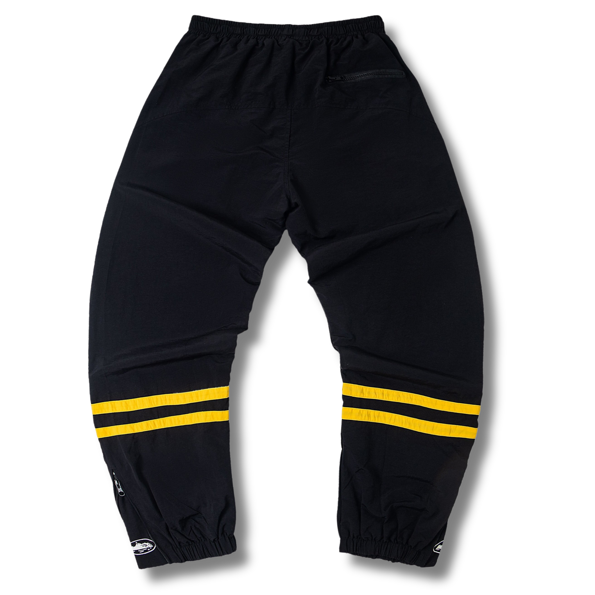 Cortez Sweatpants Black w yellow stripes