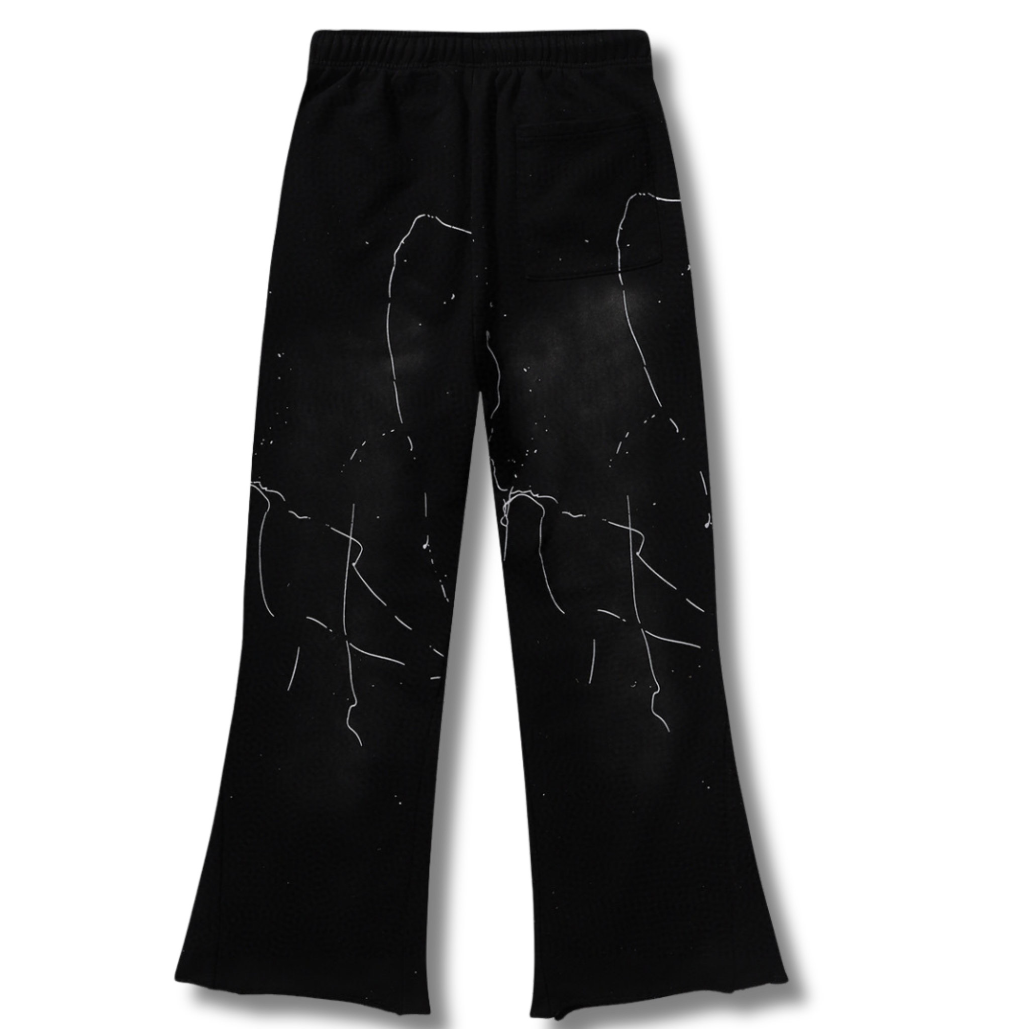 HelStar Sweatpants wide leg Black w white