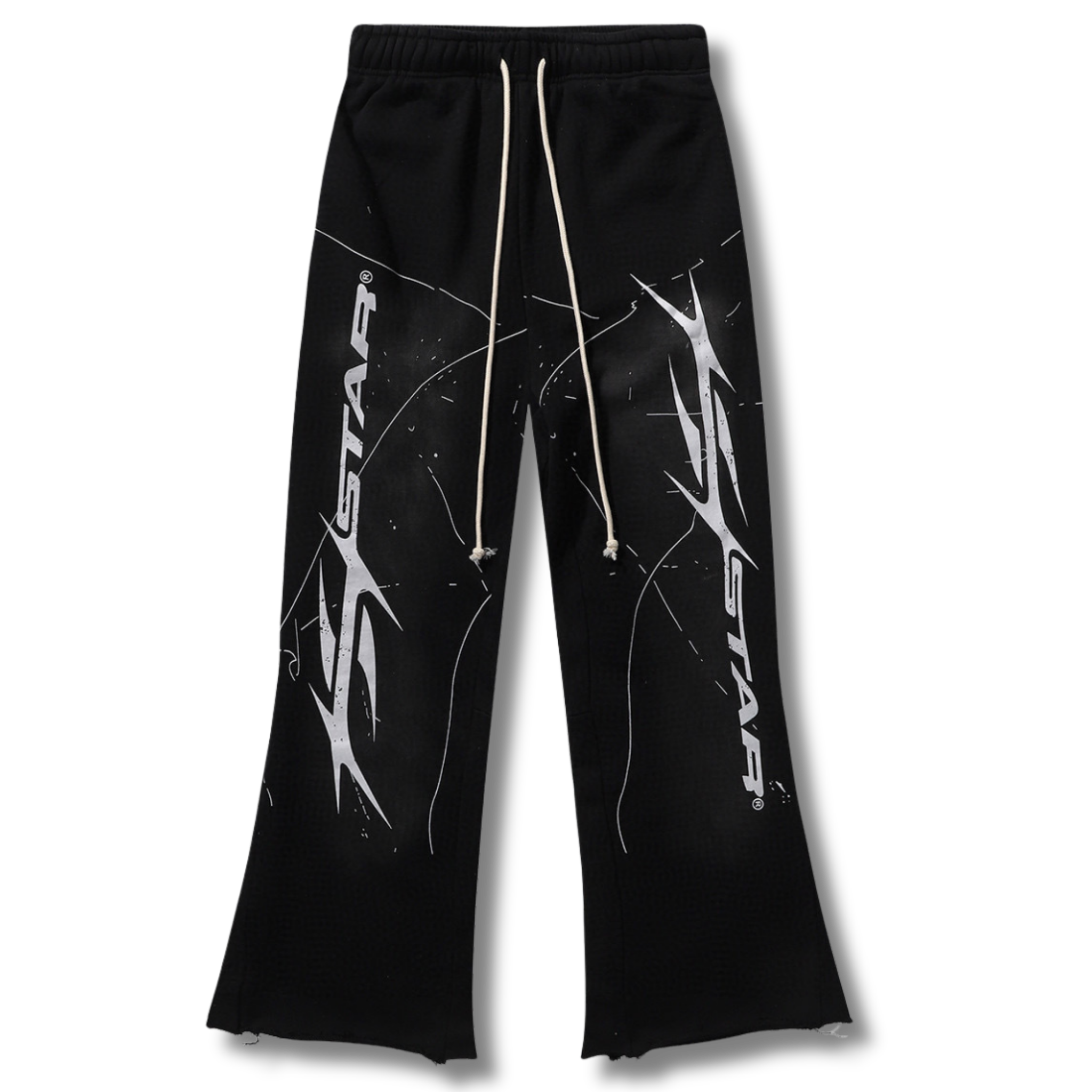 HelStar Sweatpants wide leg Black w white