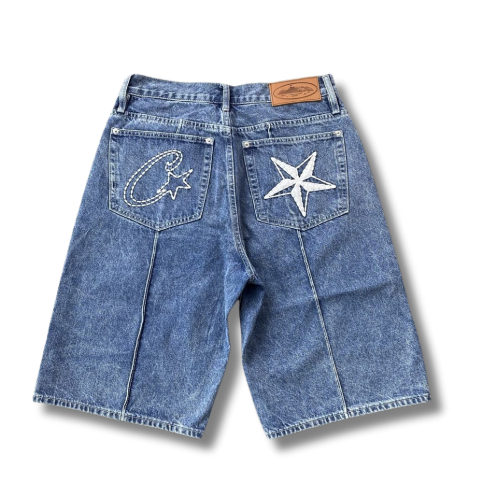 Cortez denim shorts long