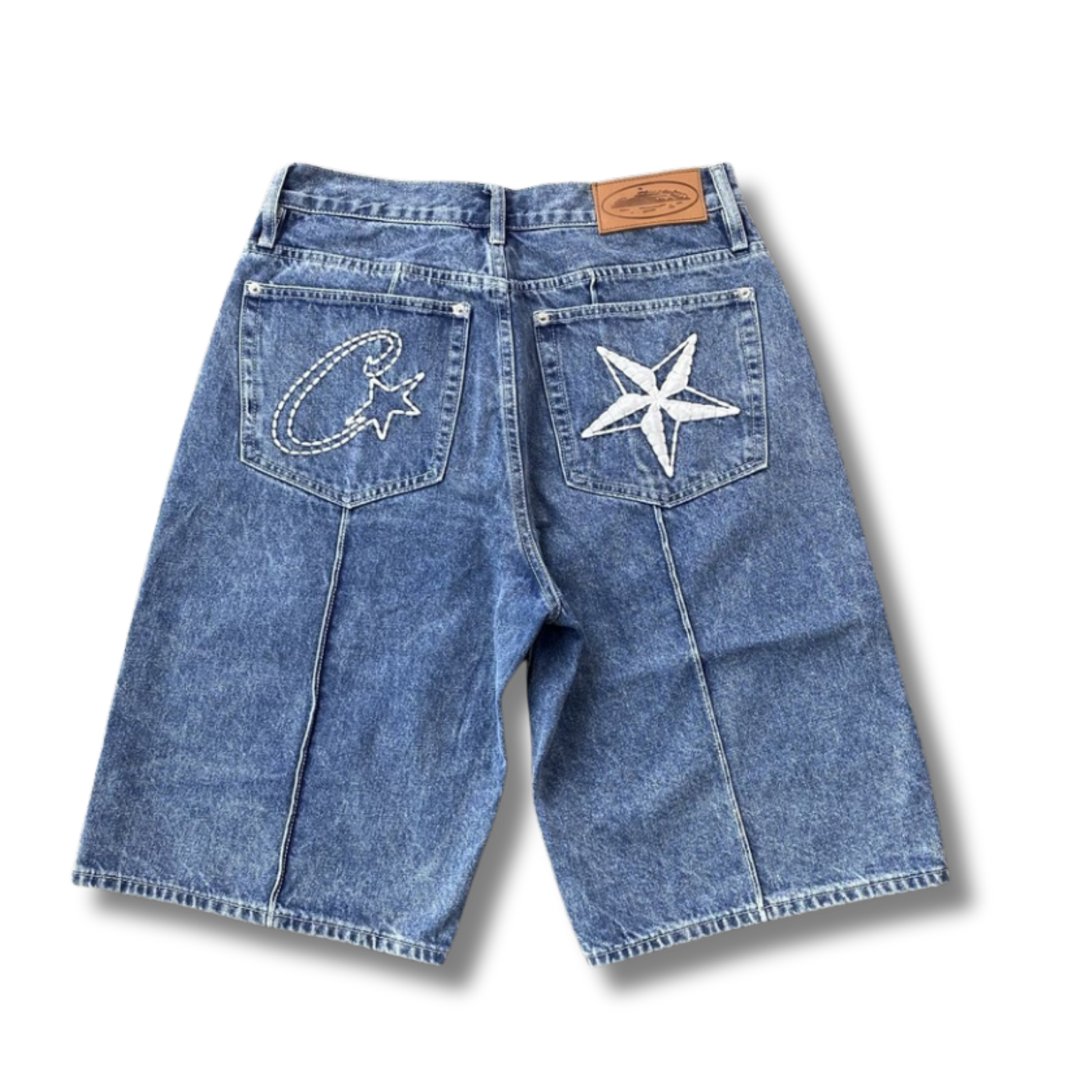 Cortez denim shorts long