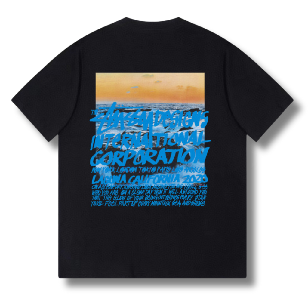 Stu T-Shirt Blue w Black