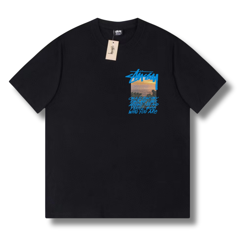 Stu T-Shirt Blue w Black
