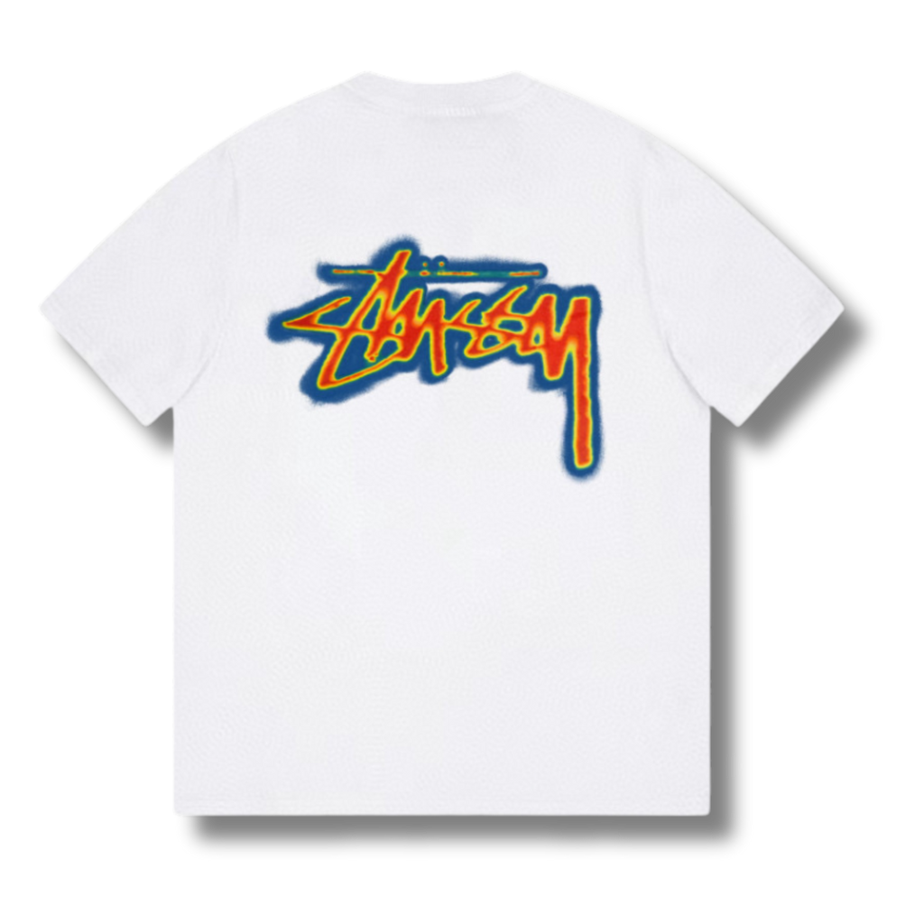 Stu T-shirt White w Multicolor