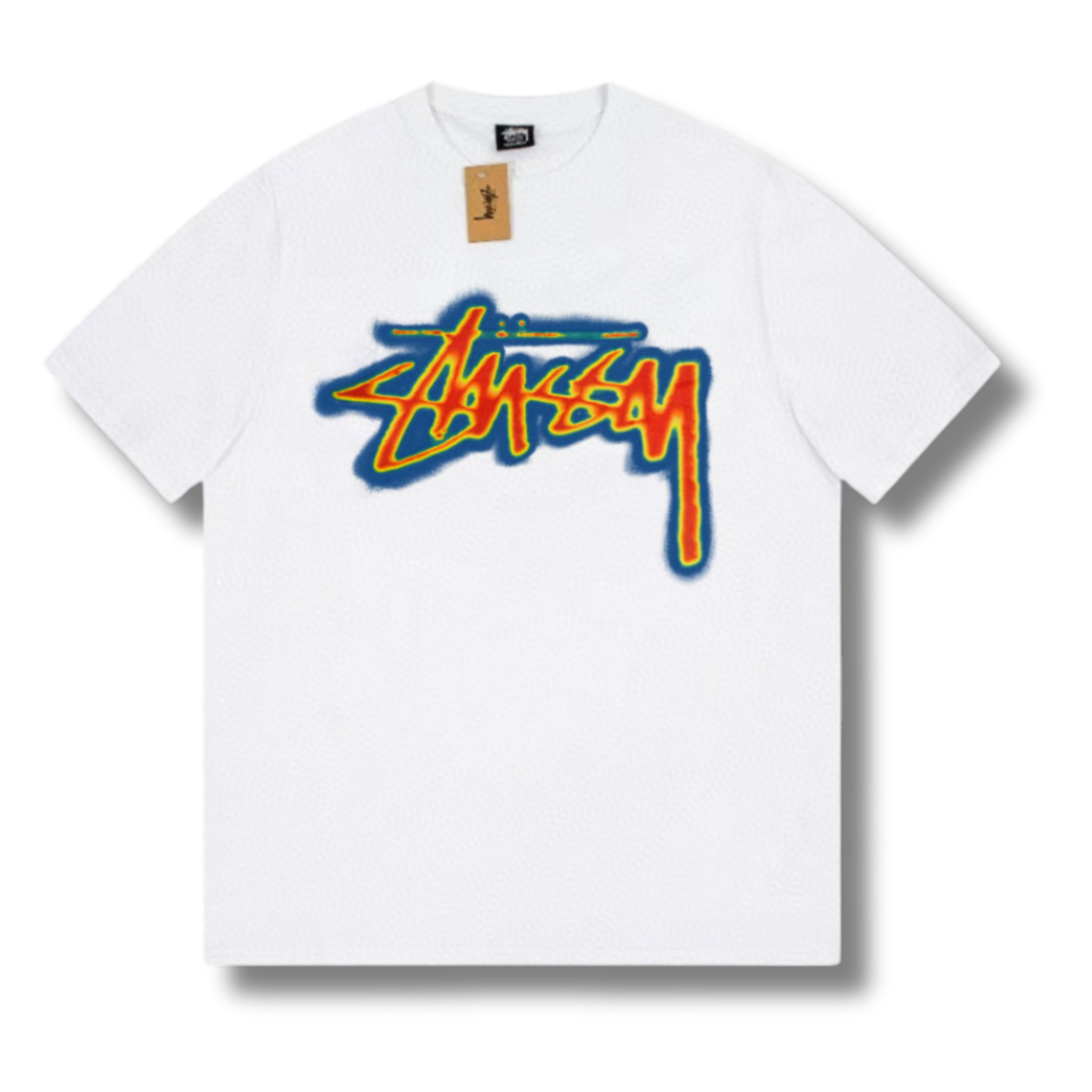 Stu T-shirt White w Multicolor