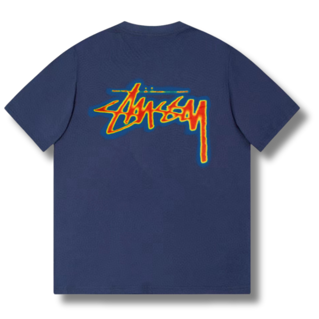Stu T-shirt Blue w Multicolor