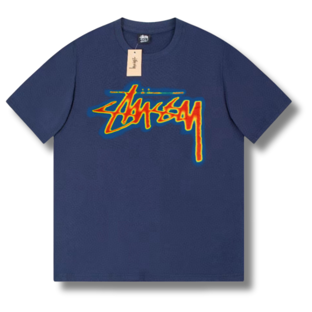 Stu T-shirt Blue w Multicolor