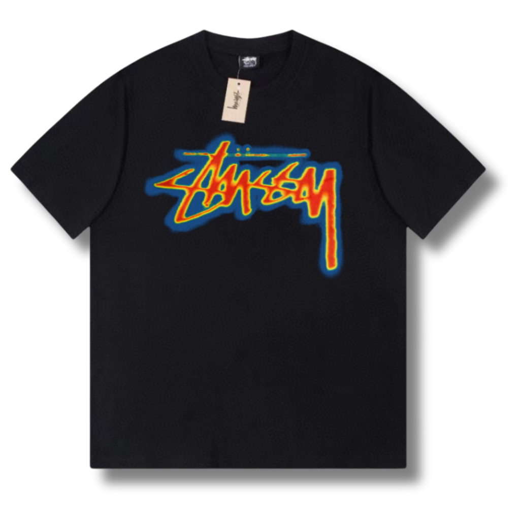 Stu T-shirt Black w Multicolor