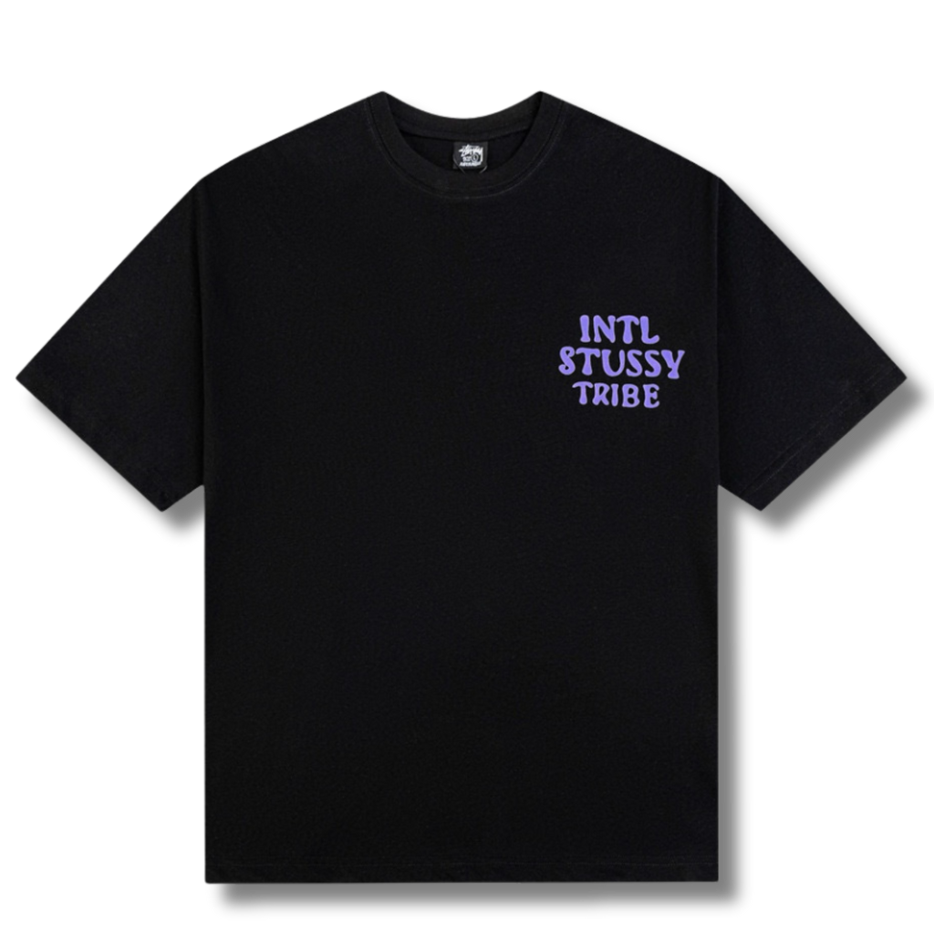 Stu T-shirt Black w Blue Dragon