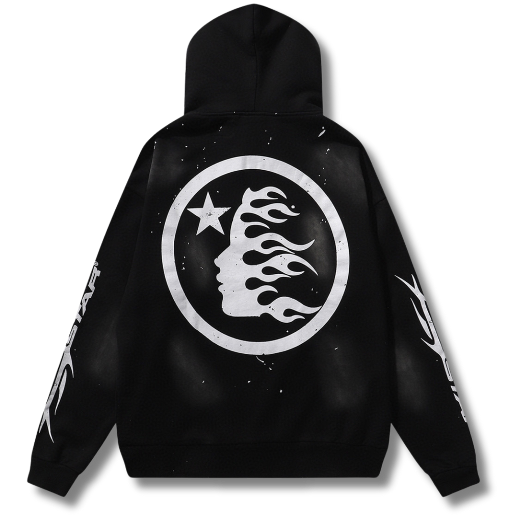 HelStar Hoodie Black w white