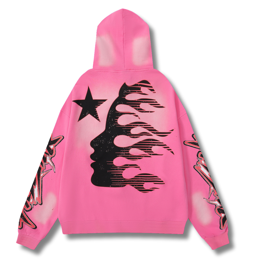 HelStar Hoodie Flames Pink