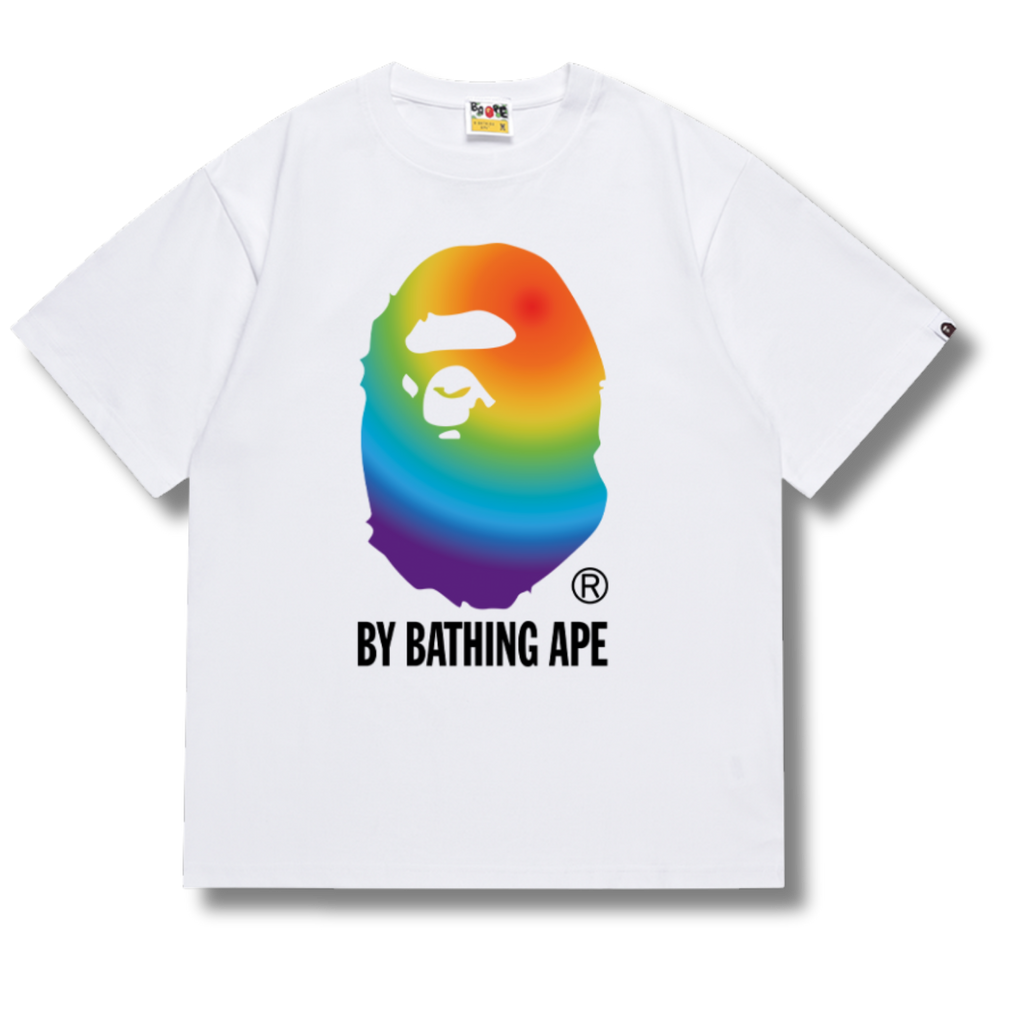 Ape T-shirt Rainbow white