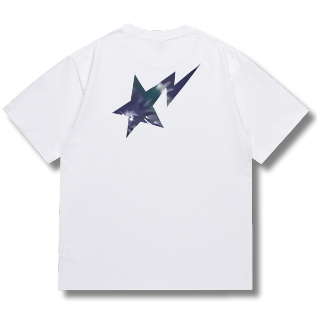 Ape T-shirt Blue star white