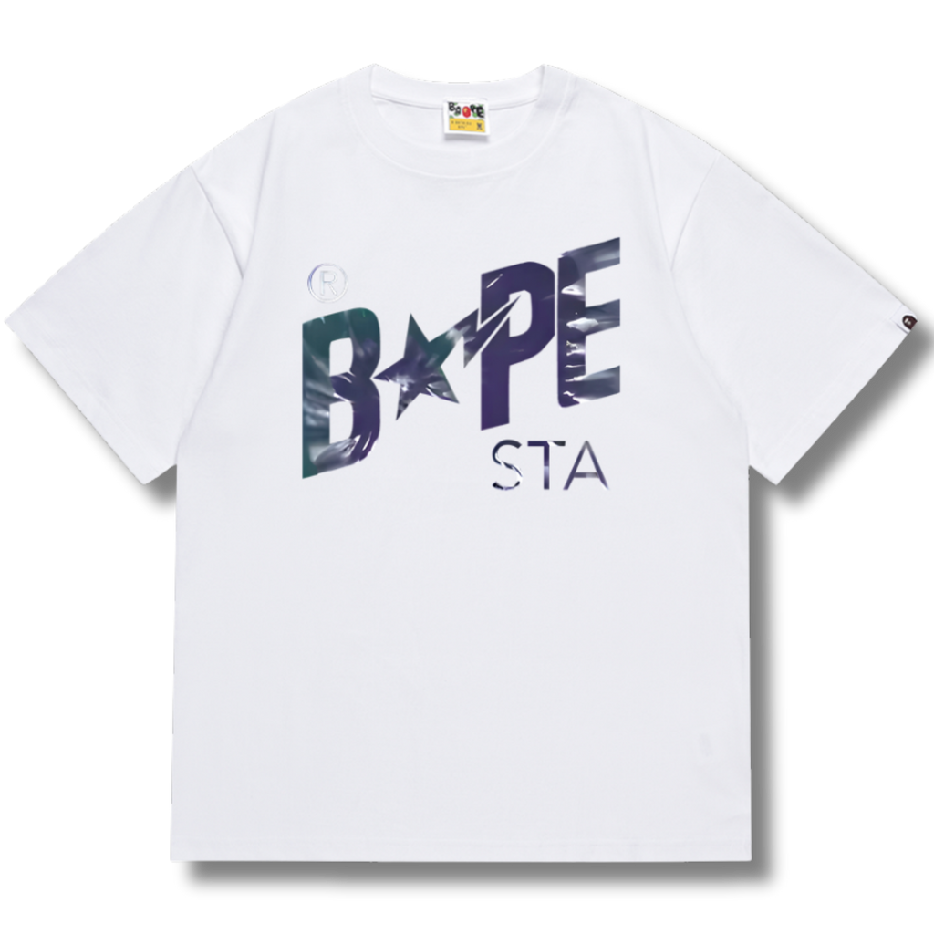 Ape T-shirt Blue star white