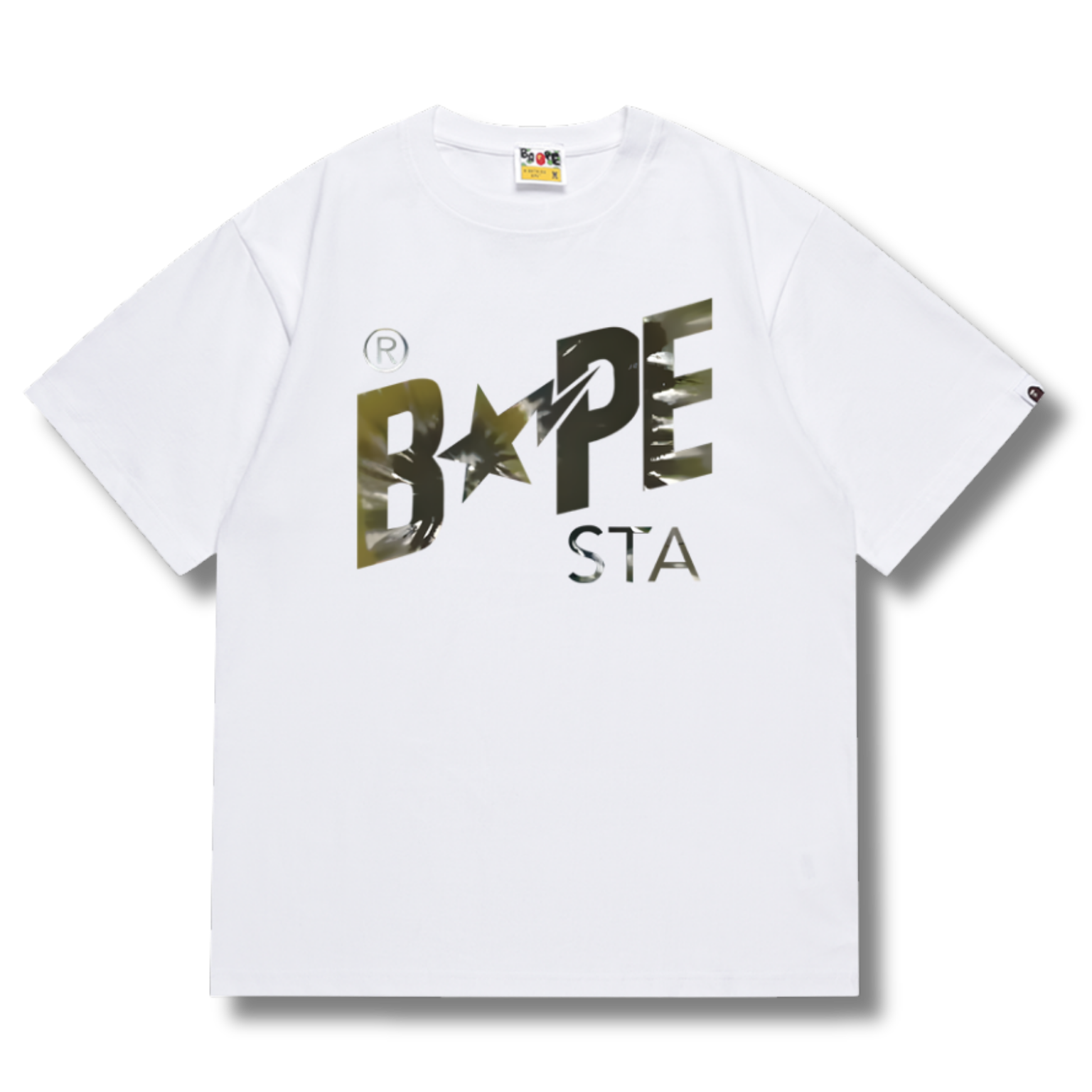 Ape T-shirt Brown star White
