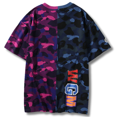 Ape T-shirt Split Dye Camo pink & blue
