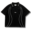 Cortez Tracksuit black w white lines