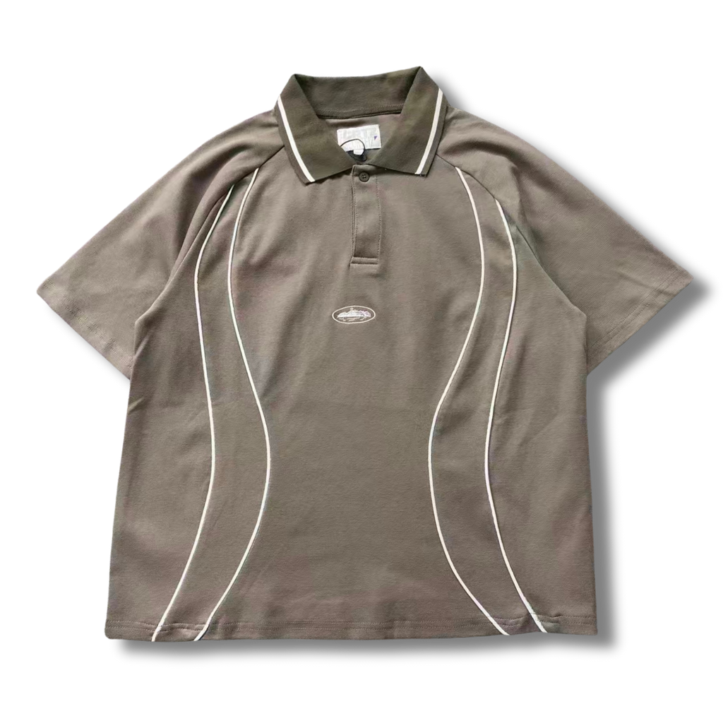 Cortez Tracksuit beige w white lines