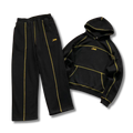 Cortez Tracksuit black w yellow lines