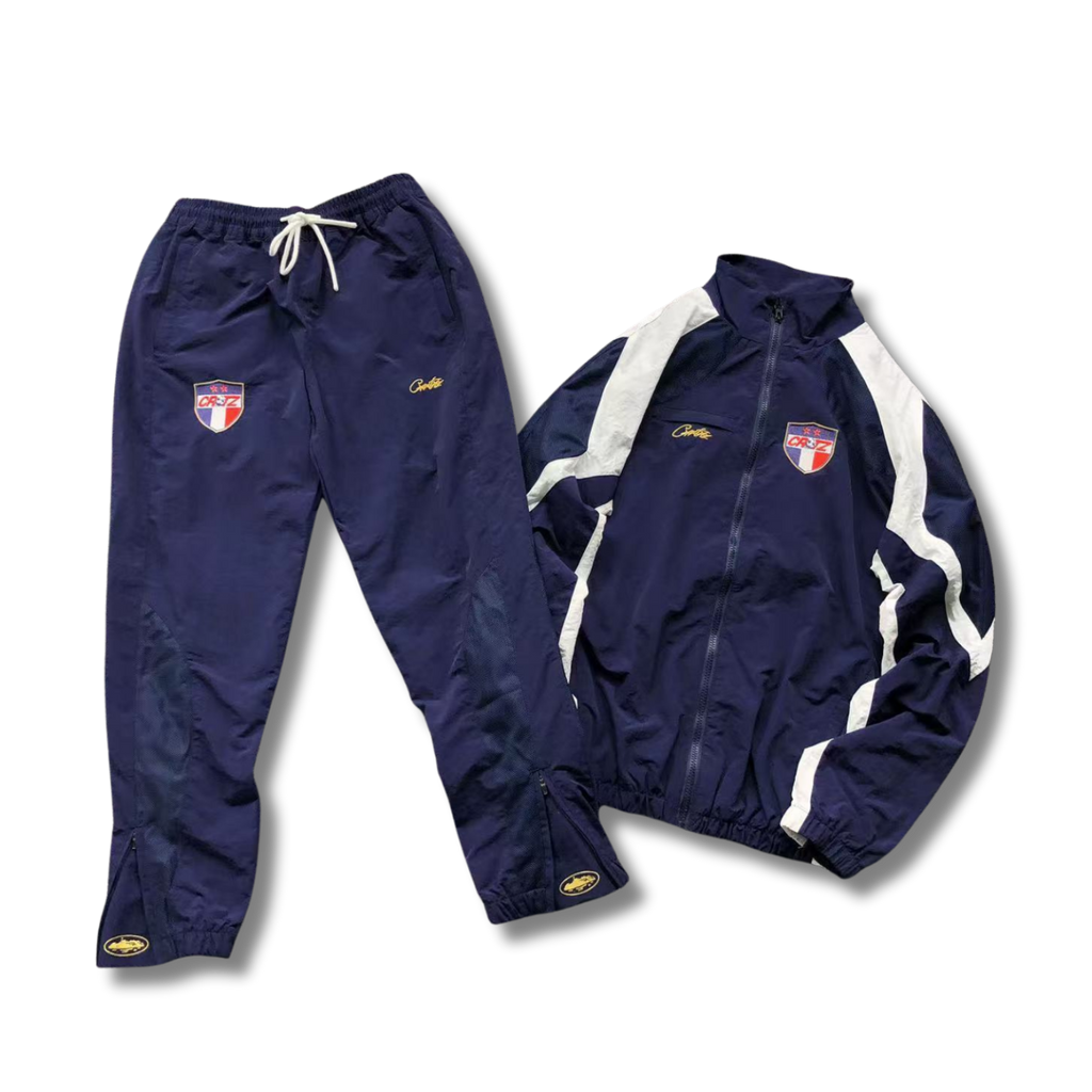 Cortez Tracksuit white w navy