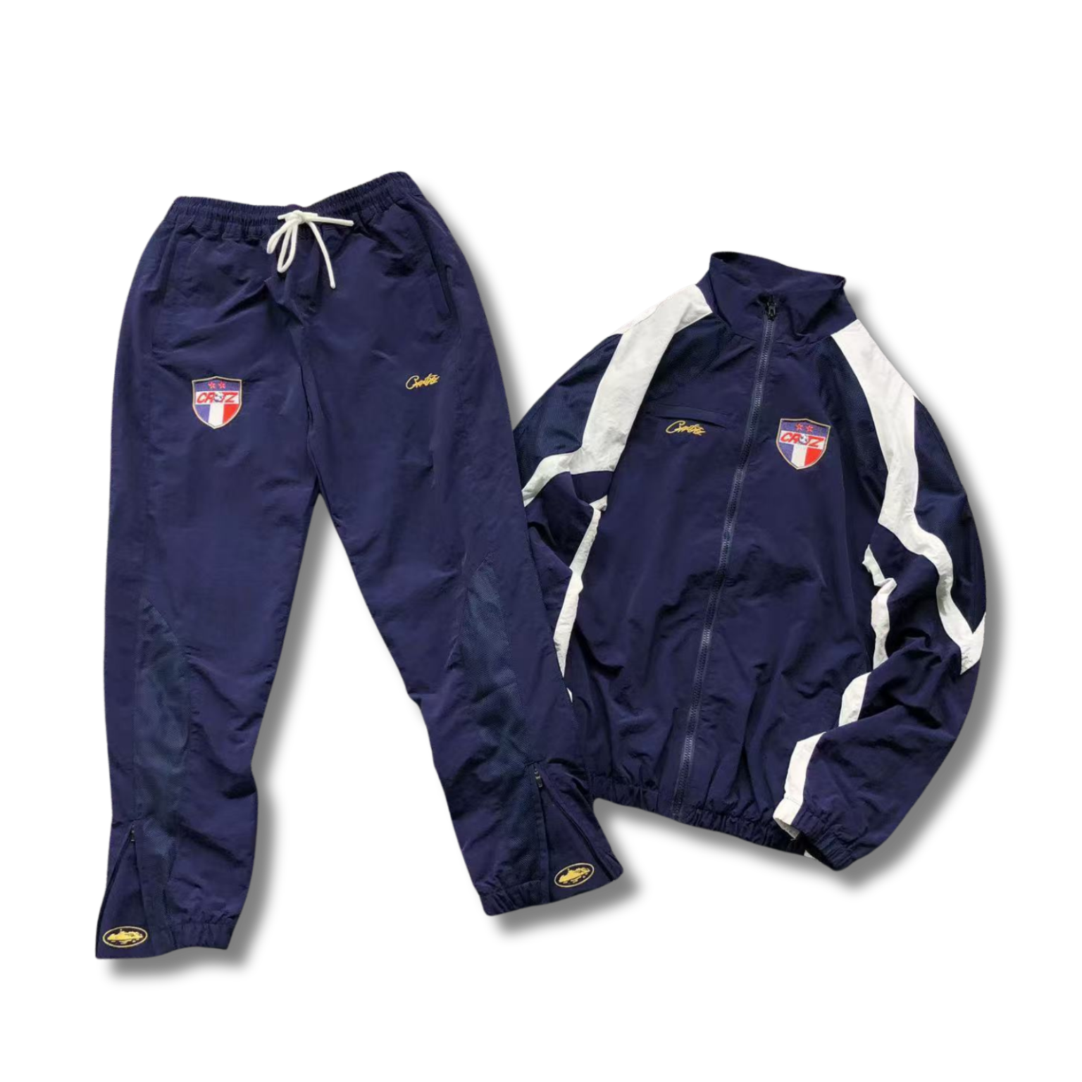 Cortez Tracksuit white w navy