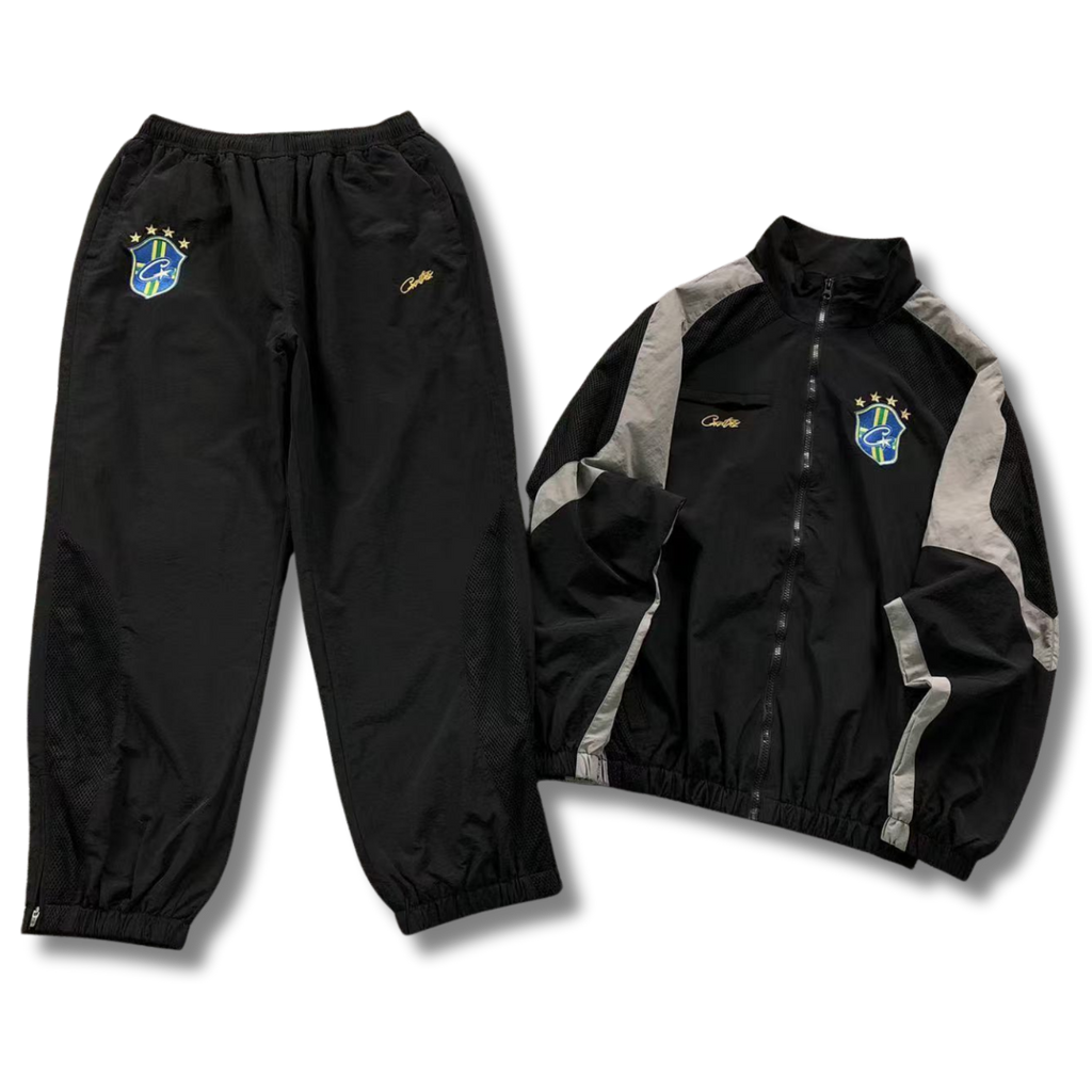 Cortez Tracksuit black w gray