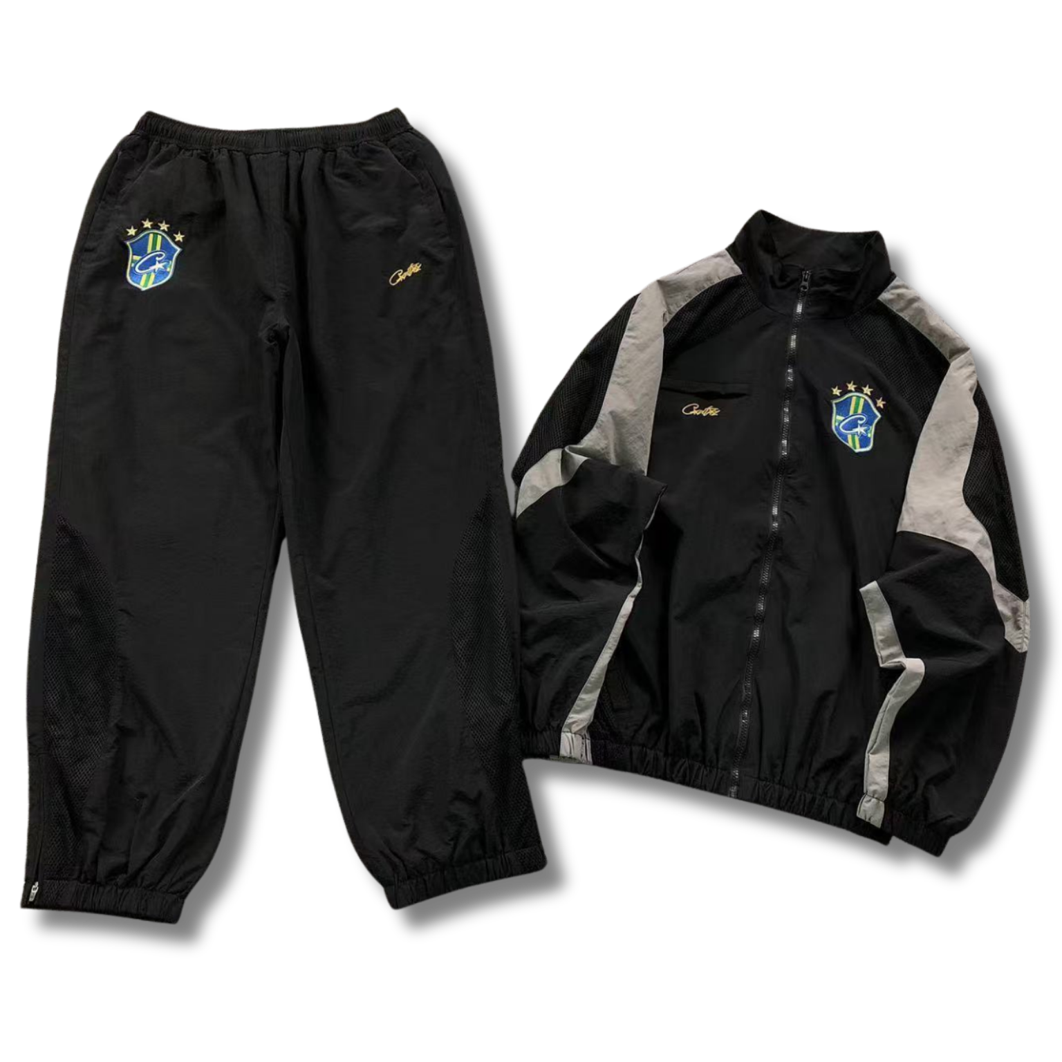 Cortez Tracksuit black w gray
